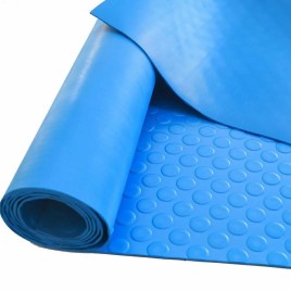 Blue Checkered Electrical Rubber Mats