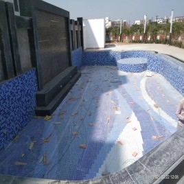 Blue Outdoor Shaped Swimming Pools, For Hotels/Resorts, 4 Feet