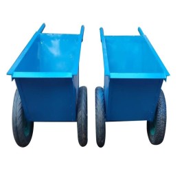 Blue Stone MS Double Wheel Barrow, For Construction, Load Capacity: 150 kg
