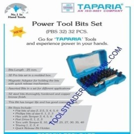 Blue Taparia Power Tool Bits Set