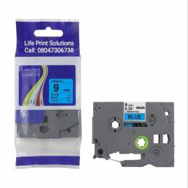 Brother TZe-521 9 Mm Black On Blue Compatible Label Tape, For Printing Industry