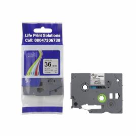 Brother TZe-M961 Label Tape Cassette Black on Matt Silver, 36mm wide Compatible
