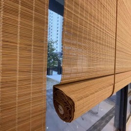 Brown Bamboo Window Blinds, Type: Vertical, For Home