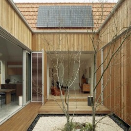 Brown Courtyard House