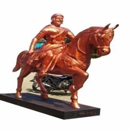 Brown Marble Chhatrapati Shivaji Maharaj Statue, For Decoration