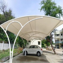 Car Parking Tensile Structure, Polished