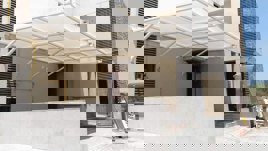 CAR Shed Tensile Cloth Window Awening, Polished