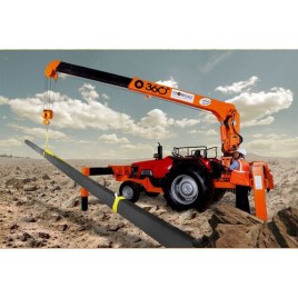 Chowgule Tractor Crane for Rural Electrification Project