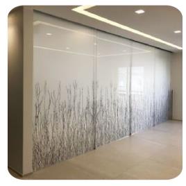 Clear Commercial Office Glass Partition Services