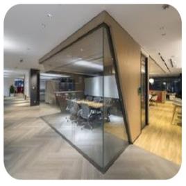 Clear Commercial Office Glass Partition Services