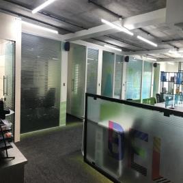 Clear Toughened Glass Office Partition