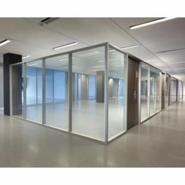 Clear Toughened Glass Office Partition