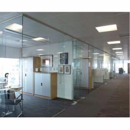 Clear Toughened Glass Office Partition