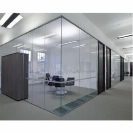 Clear Toughened Glass Office Partition