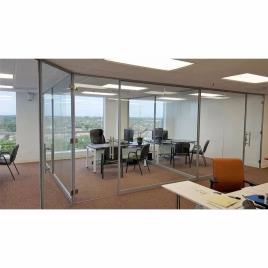 Clear Toughened Glass Office Partition