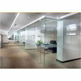 Clear Toughened Glass Office Partition