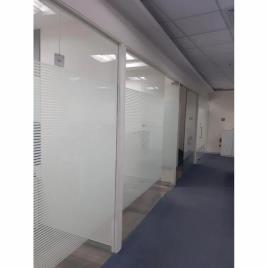 Clear Toughened Glass Office Partition