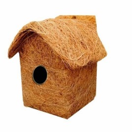 Coir Open Bird House, Size: Squre