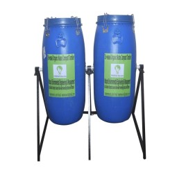 Color Coated 250 Liter Organic Waste Compost Tumbler