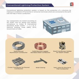Conventional Lightning Protection Systems as per IEC 62305 / IS 2306 / NBC 2016 / UL 96A