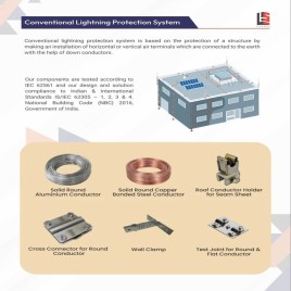 Conventional Lightning protection systems with all accessories  as per IEC62305 IS2305 NBC 2016