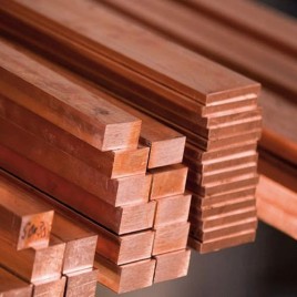 Copper Flat Bar, 7 mm
