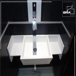 Corian Compact Washbas in in Solid Surface, Wash Bas in Type: Under Counter Bas in