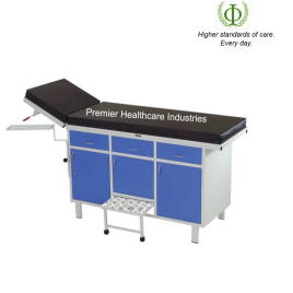 CRCA / Mild steel sheet Examination Couch With Cabinet And Drawer