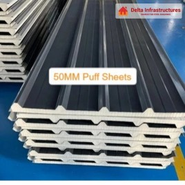 Delta Color Coated 50mm PUF Insulated Roofing Panel