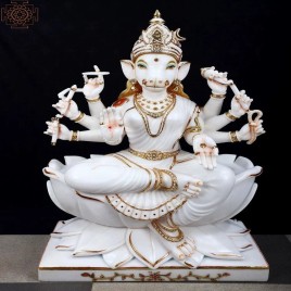Devi Varahi Marble Statue, Temple, White