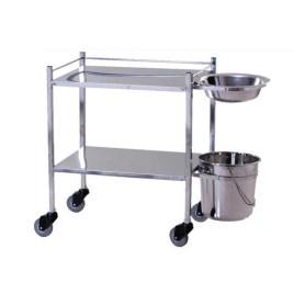 Diamond Stainless Steel Hospital Instrument Trolley, Polished, Size: 910 X 460 X 800 mm