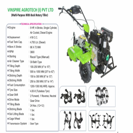 Diesel 10 hp Latest Power Weeder, 200-400 kg/hr
