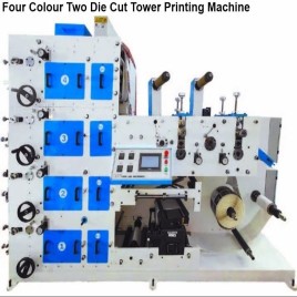 Digital Four Colour Two Die Cut Tower Printing Machine, For Paper Print, Automation Grade: Semi-Automatic