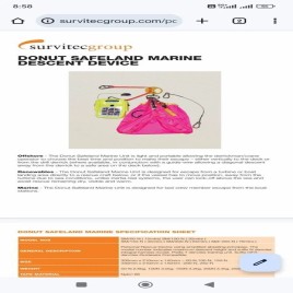 Donut Safeland Safety Belt Personal Descent System safety harness For High Rise

Buildings 46m