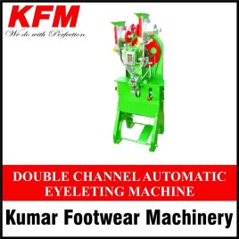 Double Channel Automatic Eyeleting Sewing Machine