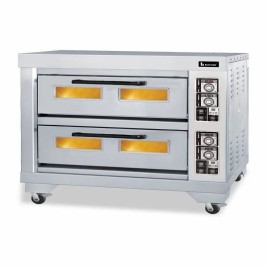 Double Deck Gas Oven - 4 Trays