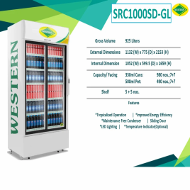 Double Door Western 1000 Visi Cooler