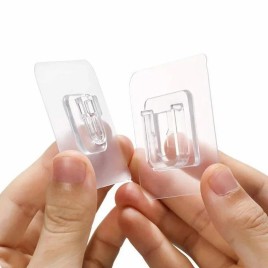 Double Sided Adhesive Wall Hooks Traceless Wall Snap Hook for Picture Bathroom Kitchen