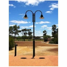Dual-Arm Decorative Lighting Pole, For Outdoor, 10 M