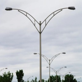 Dual-Arm MS Lighting Poles, For Street, >25 M
