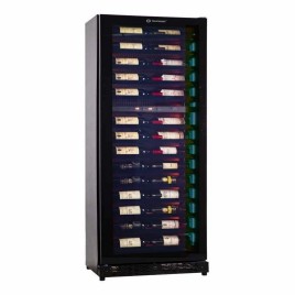 Dual Temperature  Zone Slim Wine Cooler with changing lights - 54 bottles