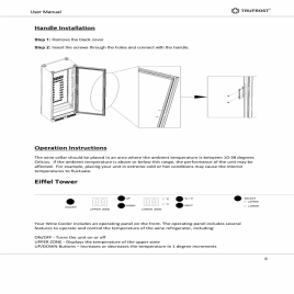 Dual Temperature  Zone Slim Wine Cooler with changing lights - 54 bottles