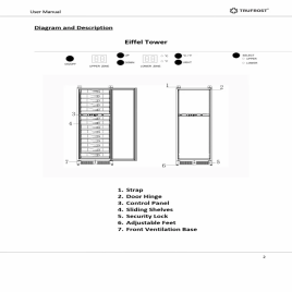 Dual Temperature Zone Wine Cooler - 100 bottles, Storage Capacity: 308