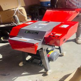 Electric Motor Straw 4 Blade Chaff Cutter Machine, 3 HP, 800 kg/hr