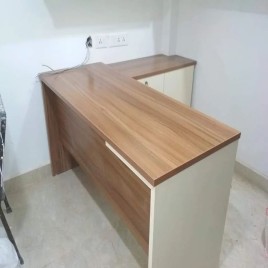 Engineered Wood L Shaped Executive Table, With Storage