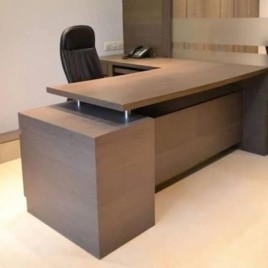 Engineered Wood Office Executive Table, Without Storage