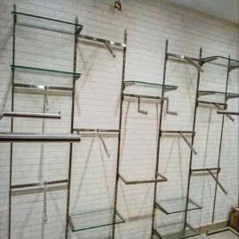 Era SS And GlaSS Wall Channel Rack, For Commercial