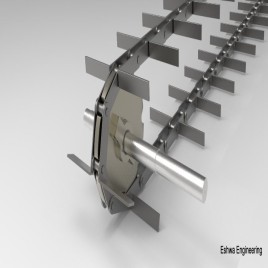 Eshwa Vertical Drag Chain Conveyor, Capacity: 50-100 Kg Per Feet