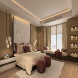 Farm House interior design services work provided wood work & furniture