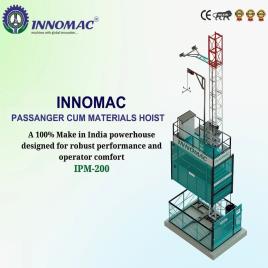 Fixed Heavy Passenger Cum Material Hoist, For Construction